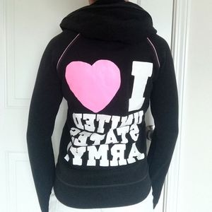 Victoria's Secret PINK Army Perfect Zip Hoodie xs